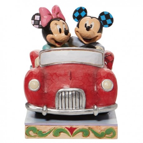 Disney Traditions - Mickey and Minnie Mouse in Car Figurine