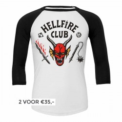 Stranger Things - Hellfire Club T-Shirt (Unisex - Long Sleeve Reglan)