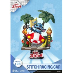 Disney Lilo & Stitch D-Stage PVC Diorama Stitch Racing Car 15 cm