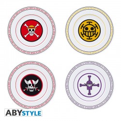 One Piece - Set of 4 Plates - Emblems