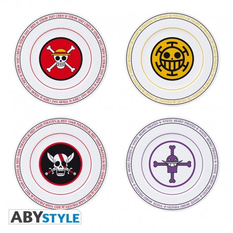 One Piece - Set of 4 Plates - Emblems