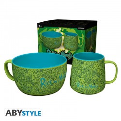 Rick & Morty Breakfast Set Mug + Bowl - Pattern