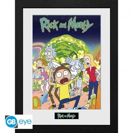 Rick & Morty Framed poster "Compilation" (30x40)