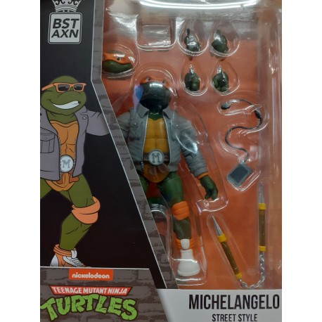 Teenage Mutant Ninja Turtles Michelangelo BST AXN Action Figure 13 cm Street Gang
