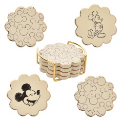Disney Mickey Scalloped Ceramic Coaster Set (4)