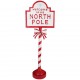 North Pole Sign Metal LED-Red/white