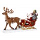 Santa in Sleigh with Reindeer Figurine