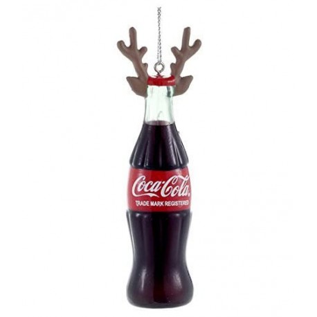 Coca Cola Bottle with Antlers Hanging Ornament