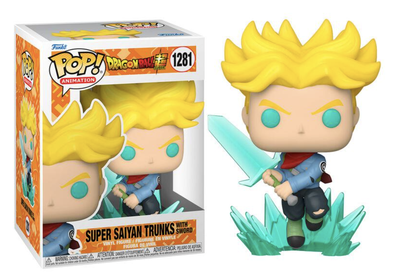 Funko Pop 1281 Super Saiyan Trunks with Sword, Dragon Ball