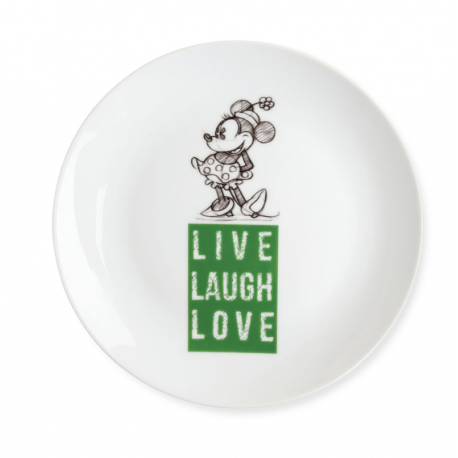 Disney - Cake Plate Minnie Live Laugh Love Green Ø19cm