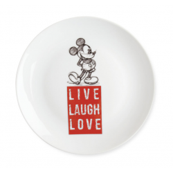 Disney - Cake Plate Mickey Live Laugh Love Red Ø19cm