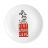 Disney - Cake Plate Mickey Live Laugh Love Red Ø19cm