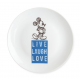 Disney - Cake Plate Mickey Live Laugh Love Blue Ø19cm