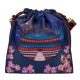 Loungefly Disney Mulan Castle Cinch Sack Cross Body Bag