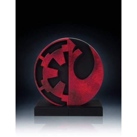 Star Wars Bookends Imperial/Rebel Logo 15 cm