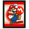 Super Mario Yoshi Mario Flip - Framed 3D Poster