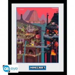Minecraft - Framed print "World" (30x40)