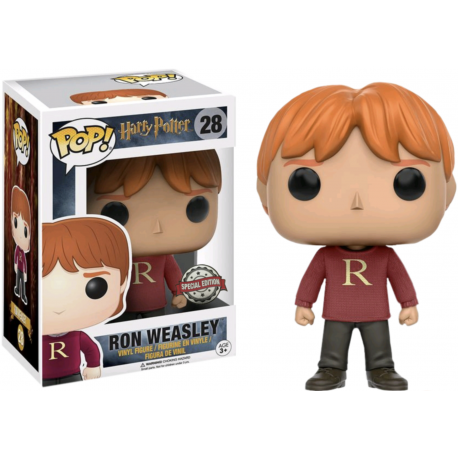 Funko Pop 28 Ron Weasley Sweater (Exclusive), Harry Potter