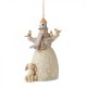 White Woodland - Snowman with Birds Ornament