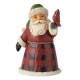 Heartwood Creed - Plaid Santa Holding Bird Pint Sized Figurine