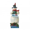 Heartwood Creed - Snowman Statue with Two-Sided Sign