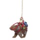 Heartwood Creek - Santa Riding Bear Hanging Ornament
