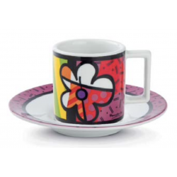 Romero Britto - Coffee Cup & Saucer Flower 90ml.