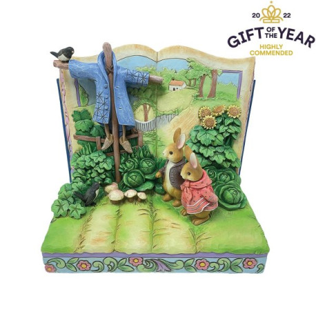 Peter Rabbit Traditions - Peter, Benjamin, Scarecrow Storybook Figurine