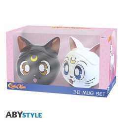 Sailor Moon Gift set 3D mugs Luna & Artemis