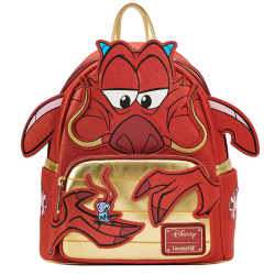 Disney Loungefly Mulan 25th Anniversary Mushu Glitter Cosplay Mini Backpack