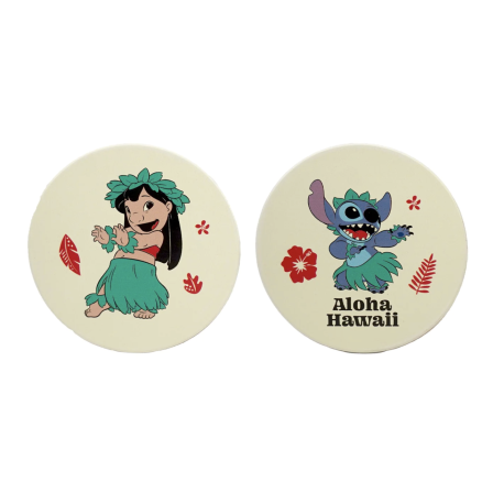 Disney Lilo & Stitch Coasters Set of 2 Ceramic Boxed