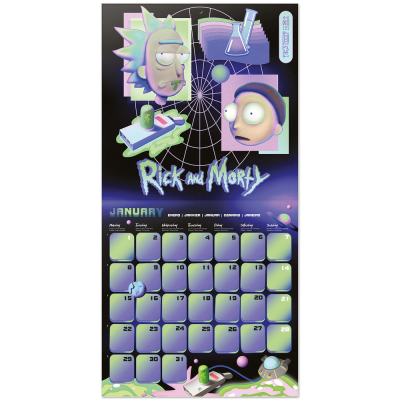 Rick & Morty 2024 Calendar Wondertoys.nl