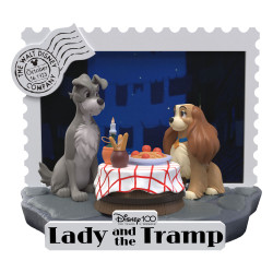 Disney 100th Anniversary D-Stage PVC Diorama Lady And The Tramp 12 cm