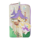 Disney Tangled Rapunzel Swinging From Tower Zip Around Wallet