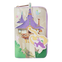 Disney Tangled Rapunzel Swinging From Tower Zip Around Wallet