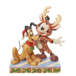 Disney Traditions - Mickey & Pluto Christmas Figurine