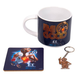 E.T. the Extra-Terrestrial Mug, Coaster and Keychain Set Be Good
