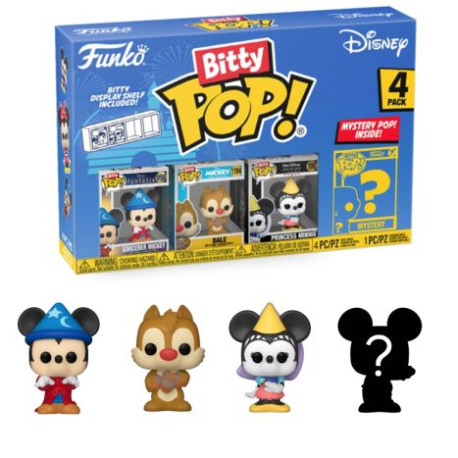 Disney Bitty POP! Vinyl Figure 4-Pack Sorcerer Mickey 2,5 cm