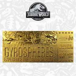 Jurassic World Replica Gyrosphere Collectible Ticket (gold plated)