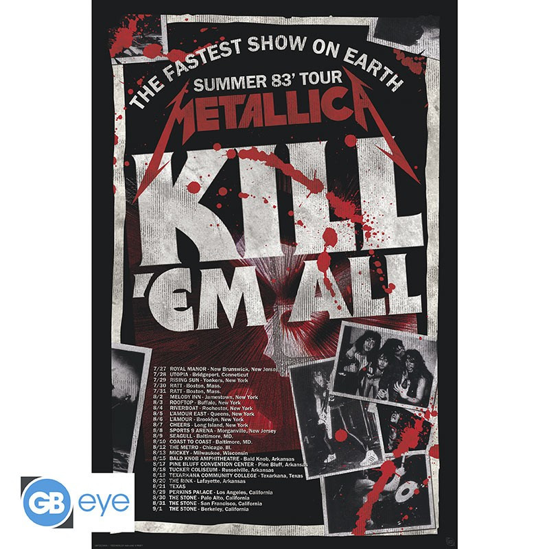 Metallica - Poster Maxi 91.5x61 - Kill'Em All 83 Tour (MB1