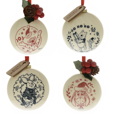 Disney Winnie the Pooh Baubles Set (4)