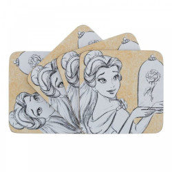 Disney Beauty and the Beast Love Blooms (Belle Coaster Set of 4)