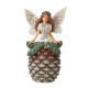 Jim Shore White Woodland Collection - Fairy with Pinecone Skirt Figurine