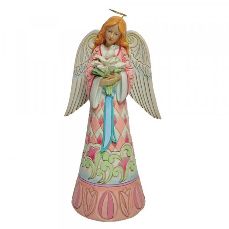 Jim Shore Heartwood Creek Collection - Angel with Easter Lilies and Doves Figurine