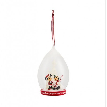 Disney Mickey & Minnie Light Up Castle Christmas Bauble Ornament
