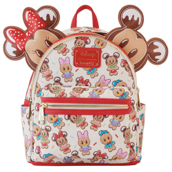 Loungefly Disney Mickey And Friends Gingerbread Cookie Aop Ear Holder Mini Backpack