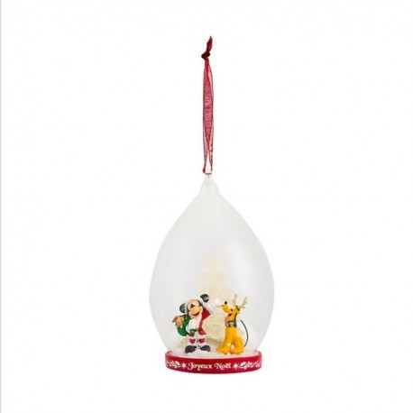 Disney Mickey & Pluto Light Up Tree Christmas Bauble Ornament