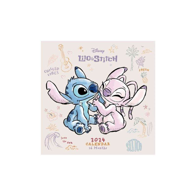 Disney Lilo Stitch Calender 2024   Disney Lilo Stitch Calender 2024 30cm X 30cm 