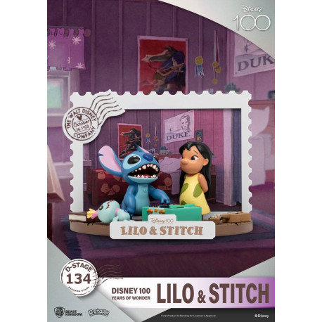 Disney 100 Years of Wonder D-Stage PVC Diorama Lilo & Stitch 10 cm