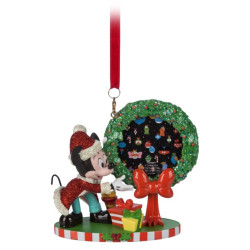 Disney Mickey Mouse Wreath Festive Hanging Ornament